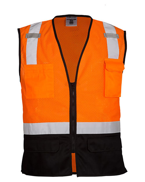 Kishigo 1509  Black Bottom Mesh Class 2 Vest