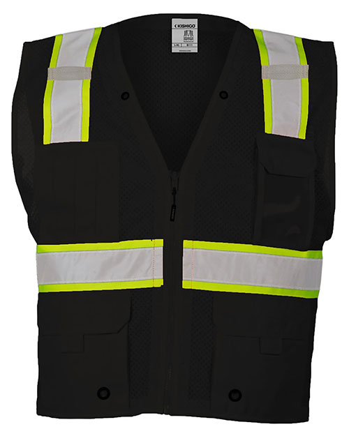 Kishigo B100-111  EV Series® Enhanced Visibility Multi-Pocket Mesh Vest