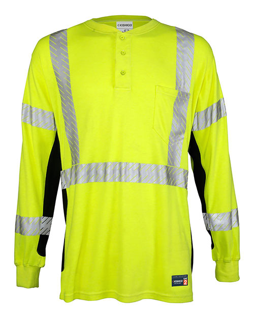 Kishigo F694T Unisex Tall FR Long Sleeve Henley T-Shirt