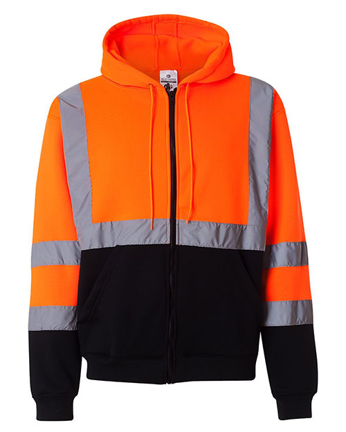 Kishigo JS102-103  Hi-Vis Full-Zip Hooded Sweatshirt