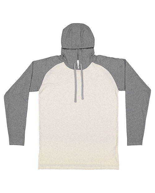 LAT 6917  Fine Jersey Hooded Long Sleeve Raglan T-Shirt