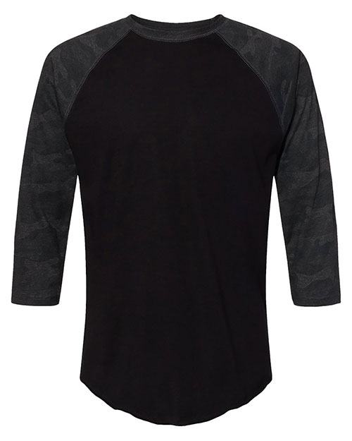 LAT 6930 Baseball Fine Jersey Three-Quarter Sleeve Tee