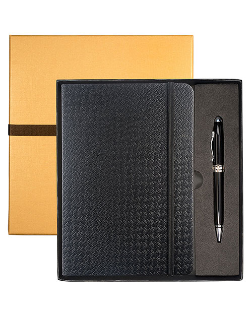 Leeman LG-9264 Tuscany™ Textured Journal And Executive Stylus Pen Set