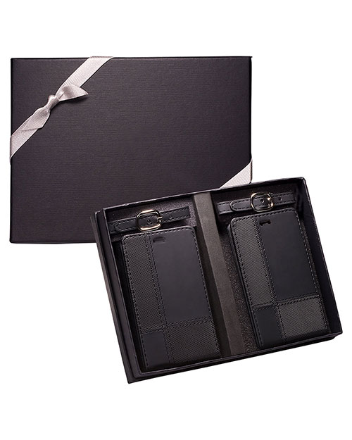 Leeman LG-9331 Tuscany™ Duo-Textured Luggage Tags Gift Set