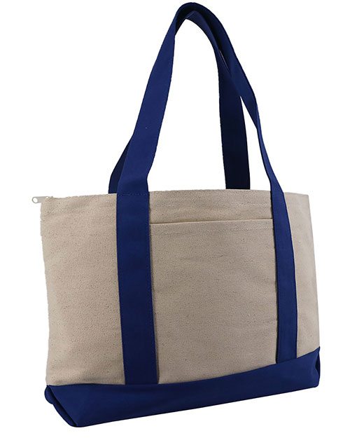 Liberty Bags 8862 Large Zippered Cotton Canvas Tote