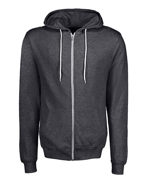 MV Sport 2349 Retro Heather Full-Zip Hooded Sweatshirt