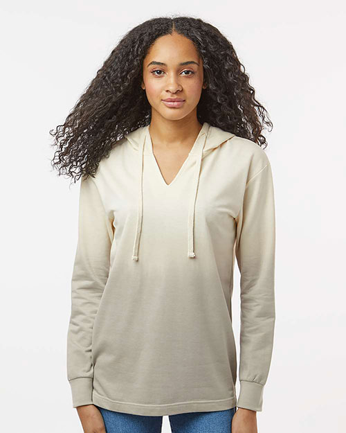 MV Sport W20185 Women's French Terry Ombré Hooded Sweatshirt