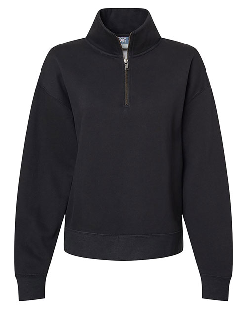 MV Sport W22713 Women's Sueded Fleece Quarter-Zip Sweatshirt