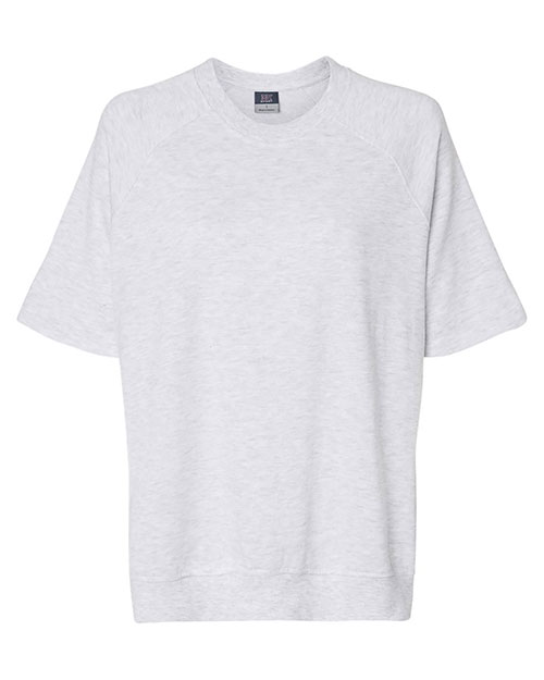 MV Sport W23711  Women's French Terry Short Sleeve Crewneck Pullover