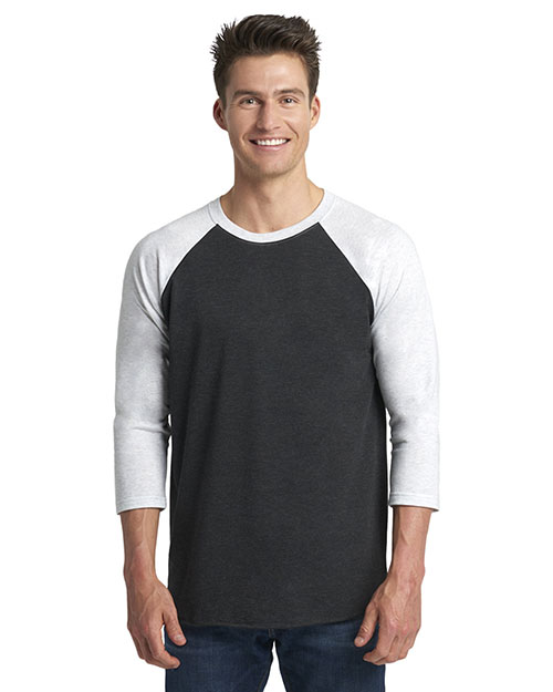 Next Level 6051 Men Unisex Triblend 3/4-Sleeve Raglan