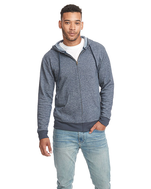 Next Level Apparel 9600  Adult Pacifica Denim Fleece Full-Zip Hooded Sweatshirt