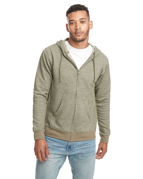 Next Level Apparel 9600  Adult Pacifica Denim Fleece Full-Zip Hooded Sweatshirt