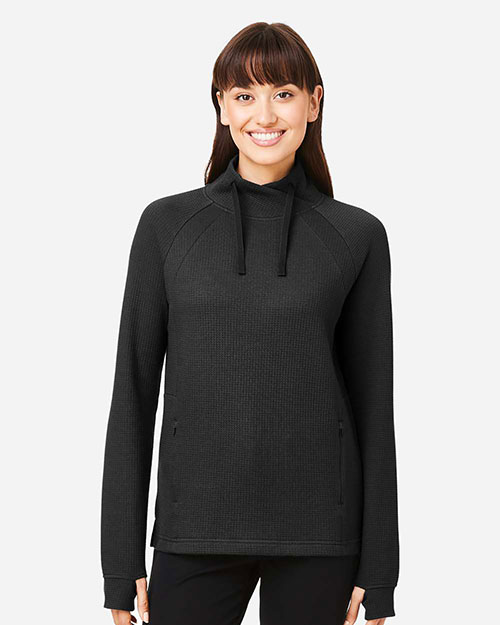 North End NE200W Women's Rhythm Waffle Cross-Neck Pullover