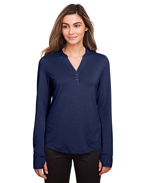 North End NE400W  Ladies' Jaq Snap-Up Stretch Performance Pullover