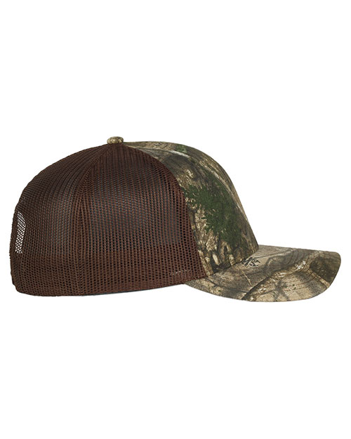 Outdoor Cap OC771C  Structured Camo Trucker With Solid Mesh Back Hat