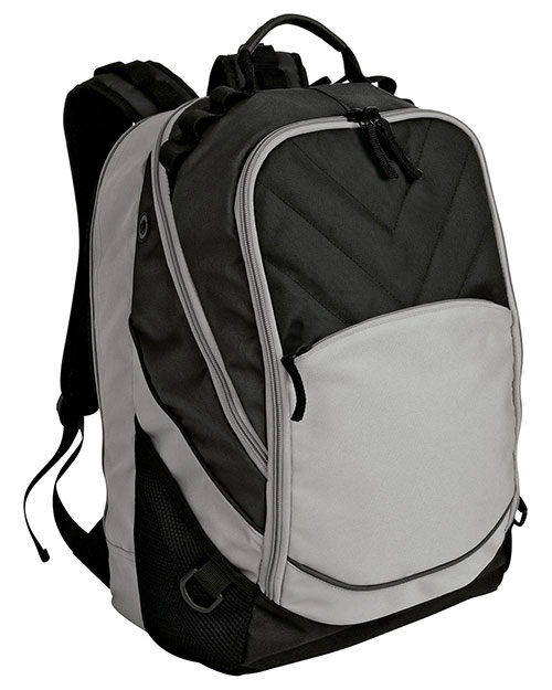 Port Authority BG100  Xcape Computer Backpack Black/Grey at bigntallapparel