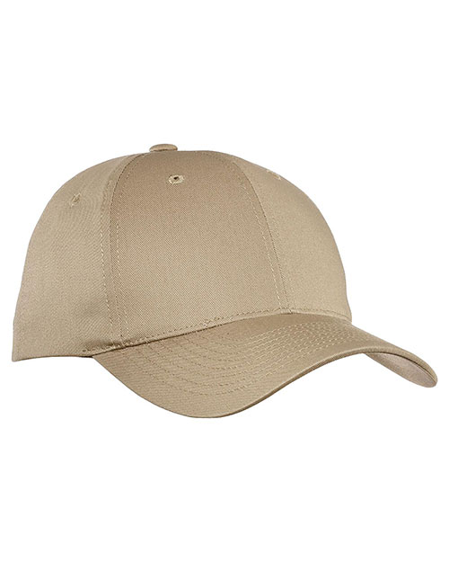 Port Authority C800  Fine Twill Cap Khaki at bigntallapparel