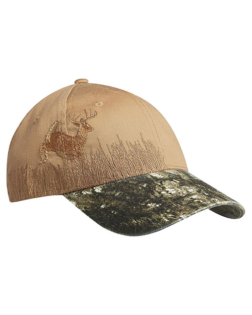 Port Authority C820  New  Embroidered Camouflage Cap Mo Nubkup/Deer at bigntallapparel