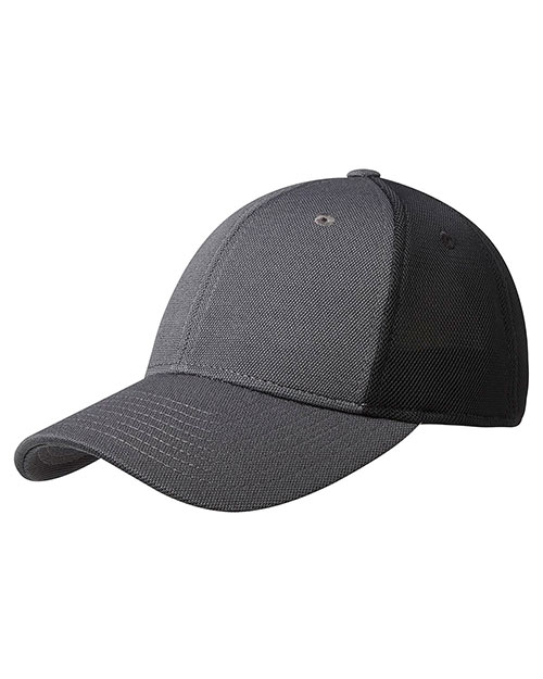 Port Authority C826  Pique Mesh Cap Iron Grey/Blk at bigntallapparel