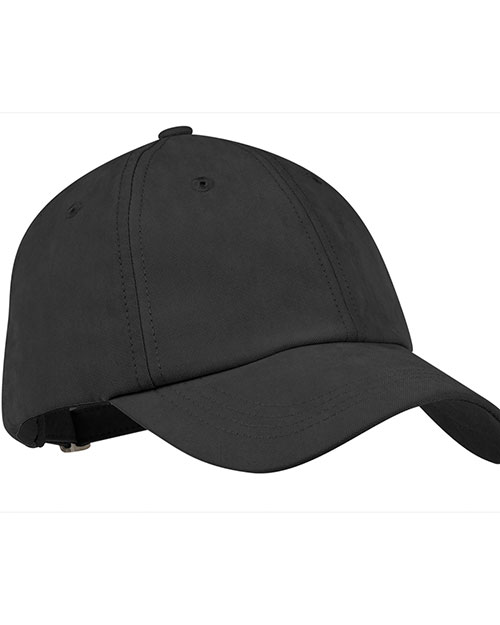 Port Authority Signature C850  Sueded Cap Charcoal at bigntallapparel