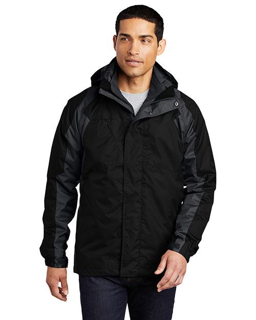 Port Authority J310 Men Ranger 3-In-1 Jacket Black/Ink Grey at bigntallapparel