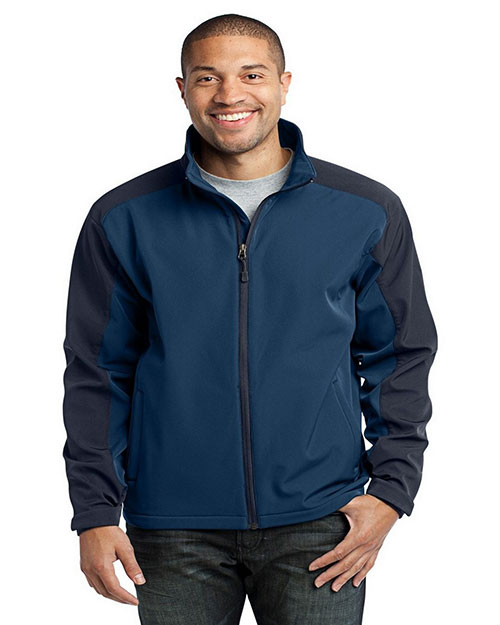 Port Authority J311 Men Gradient Soft Shell Jacket Insignia Blue/Navy Eclipse at bigntallapparel