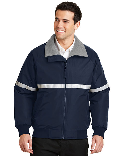 Port Authority J754R Men Big  Challenger Work Jacket With Reflective Taping Tr Ny/Gry/Refl at bigntallapparel