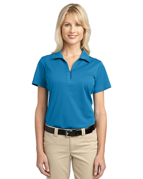 Port Authority L527 Women Tech Pique Polo Vivid Blue at bigntallapparel