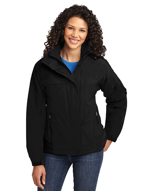 Port Authority L792 Women Nootka Jacket Black/Black at bigntallapparel