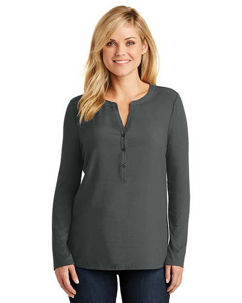 Port & Company LPC450VLS Ladies Long Sleeve Fan Favorite V-Neck Tee