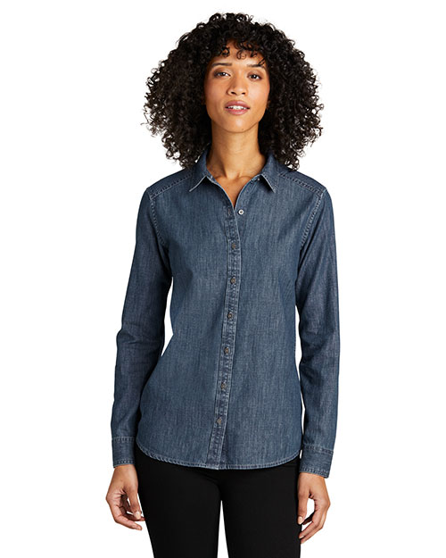 Port Authority Ladies Long Sleeve Perfect Denim Shirt LW676