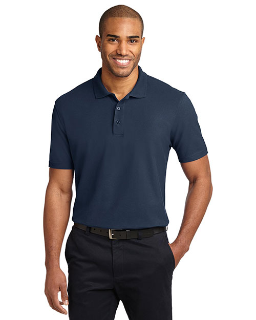Port Authority TLK510 Men Tall Stainresistant Polo Navy at bigntallapparel