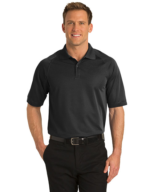 Port Authority TLK525 Men Tall Dry Zone? Ottoman Polo Black at bigntallapparel