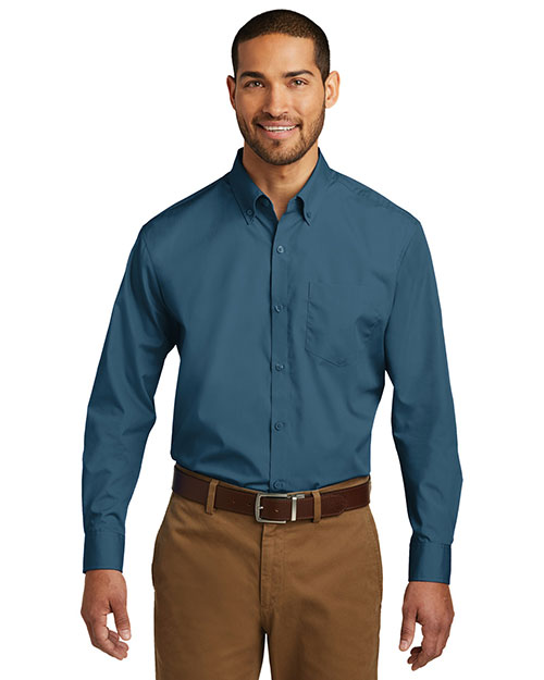 Port Authority Long Sleeve Carefree Poplin Shirt. W100