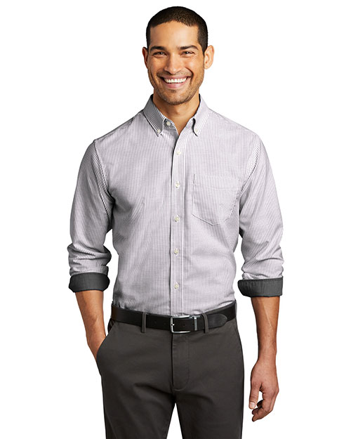 Port Authority W657 SuperPro Oxford Stripe Shirt