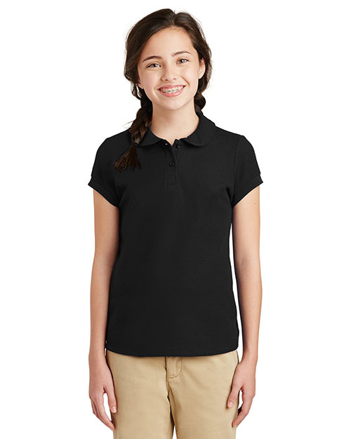 Port Authority Girls Silk Touch Peter Pan Collar Polo. YG503