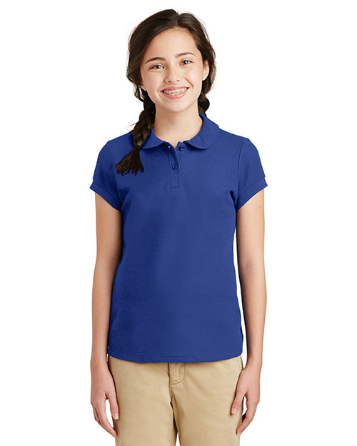 Port Authority Girls Silk Touch Peter Pan Collar Polo. YG503