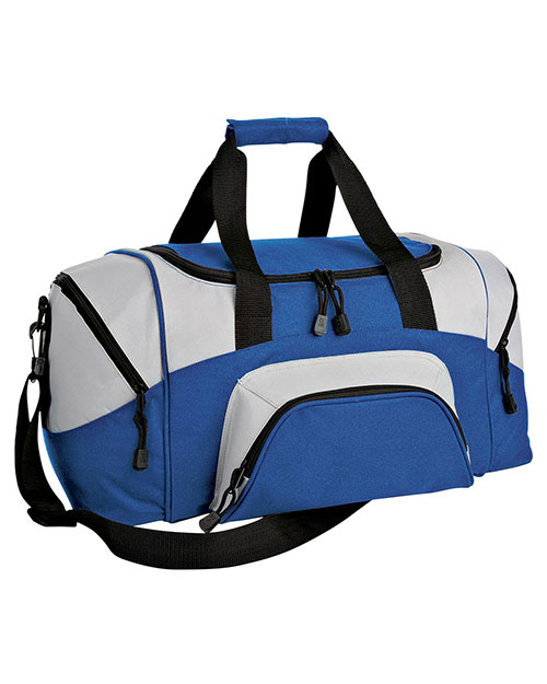 Port & Company BG990S  Colorblock Small Sport Duffel Royal at bigntallapparel