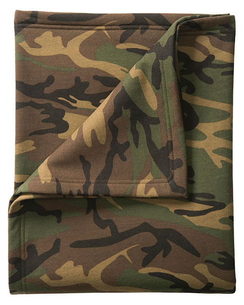   Port & Company ® Core Fleece Camo Sweatshirt Blanket. BP78C