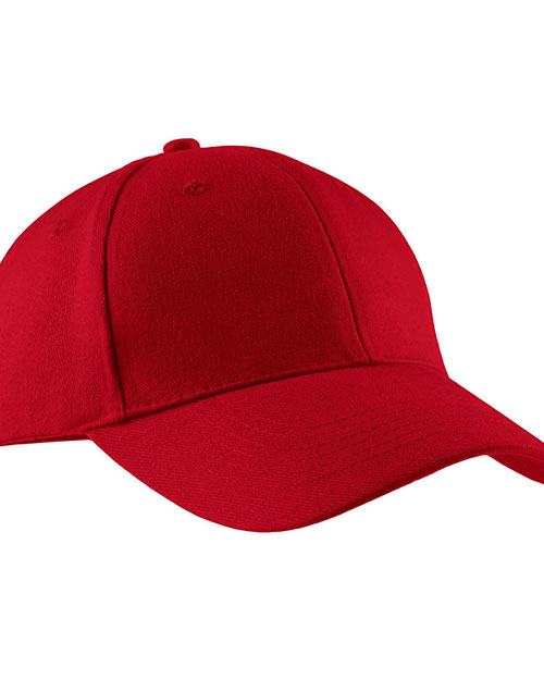 Port & Company CP82  Brushed Twill Cap Red at bigntallapparel