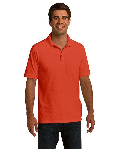 Port & Company KP150 Women Menring Spun Pique Polo. L Orange at bigntallapparel