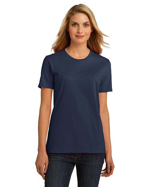 Port & Company LPC150ORG Women Essential 100% Organic Ring Spun Cotton Tshirt Navy at bigntallapparel