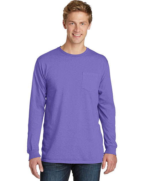 Port & Company Beach Wash Garment-Dyed Long Sleeve Pocket Tee PC099LSP