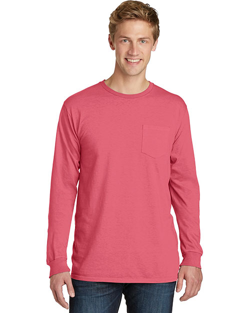 Port & Company Beach Wash Garment-Dyed Long Sleeve Pocket Tee PC099LSP