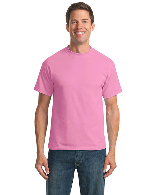 Port & Company PC55T Men Tall 50/50 Cotton/Poly Tshirts Candy Pink at bigntallapparel