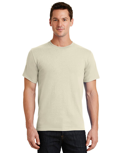 Port & Company PC61 Men 100% Cotton Essential T Shirt Natural at bigntallapparel