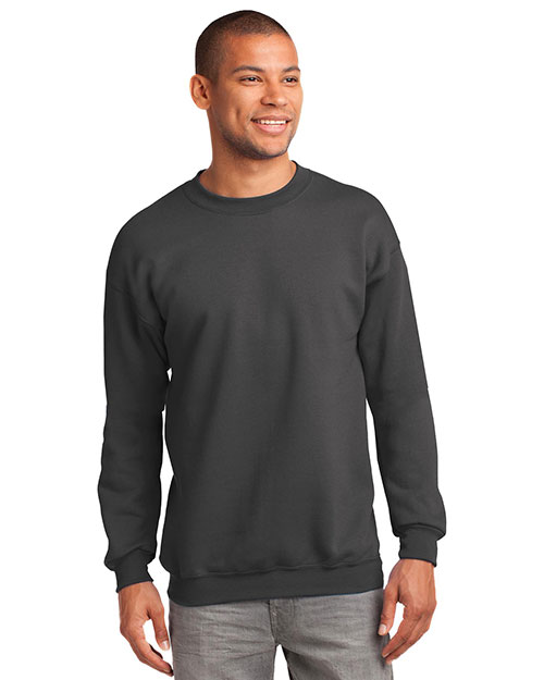 Port & Company PC90T Men Tall Ultimate Crewneck Sweatshirt Charcoal at bigntallapparel