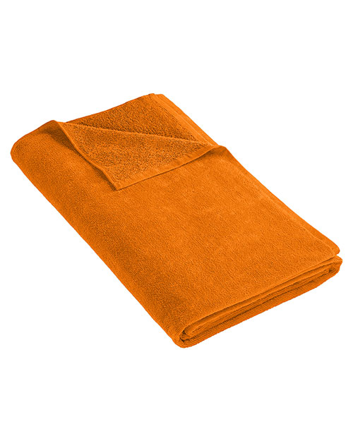 Port & Company PT42 Unisex Beach Towel Tangerine at bigntallapparel