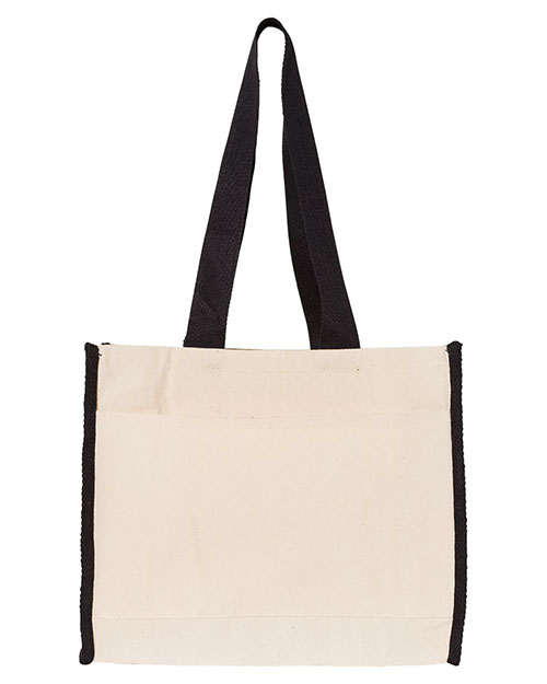 Q-Tees Q1100  14L Tote with Contrast-Color Handles