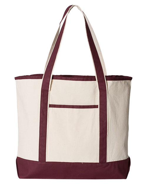 Q-Tees Q1500 34.6L Large Canvas Deluxe Tote